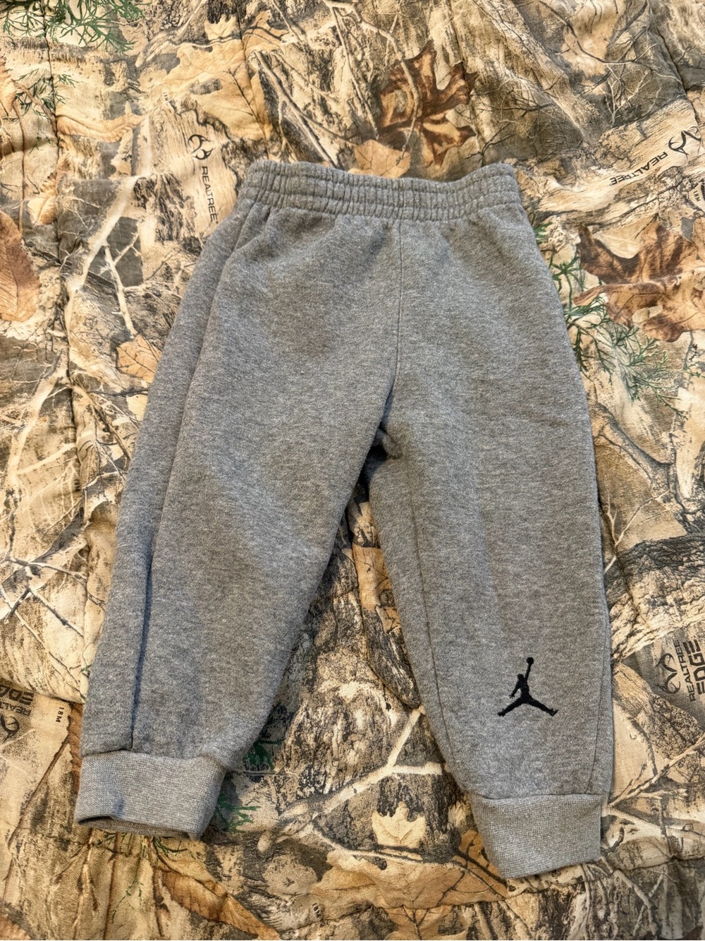 Jordan Kids Grey Sweatpants with Black Jumpman Logo
